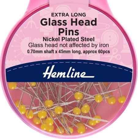 Pins Extra Long Glass Head H703