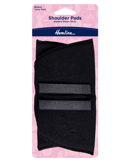 Shoulder pads Standard Shape / Set in Medium 13mm Black 902.MB