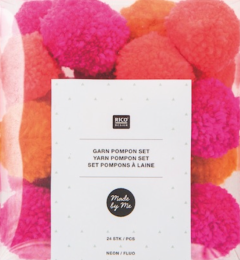 Pompom Set (24) Neon 043