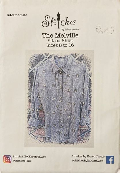 Karen Taylor Sewing Patterns The Melville Fitted Shirt size 8-16