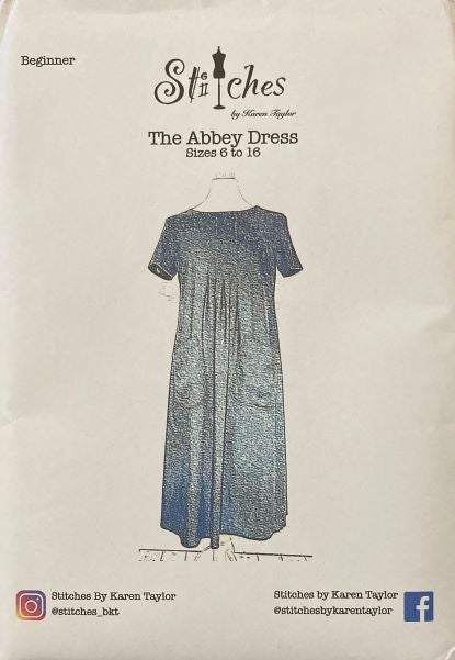 Karen Taylor Sewing Patterns Abbey Dress size 18-26