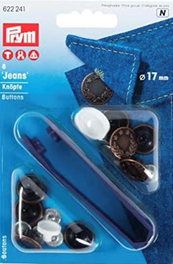 Prym Jeans Buttons with Tool 622241