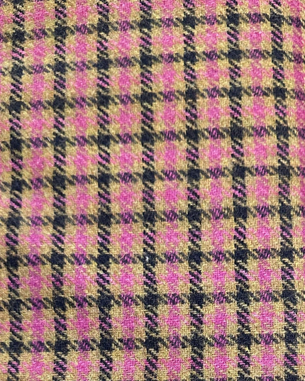 Fabric Wool check PINK CARAMEL