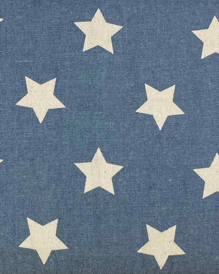 Fabric Chambray STARS