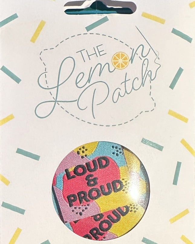 The Lemon Patch Woven Sewing Label LOUD AND PROUD