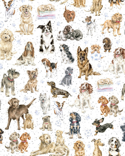 Fabric Wrendale Designs Whiskers and Paws DOGS