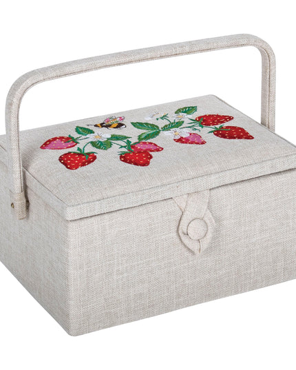 Sewing Box Medium - Strawberries and Bee
