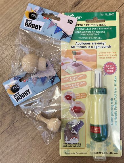 Needle felt needle holder wooden 1 hole