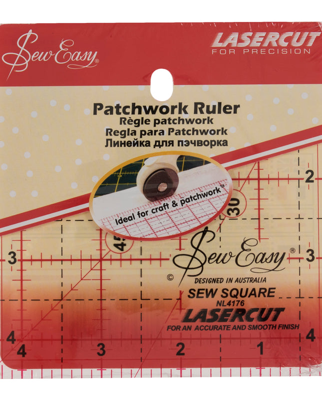 Patchwork Ruler 4.5" x 4.5" Imperial Grid NL4176
