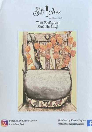 Karen Taylor Sewing Patterns The Bailgate Saddle Bag size small and large