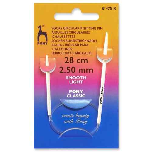 Pony Mini circular sock knitting needles 28cm 3mm P47501