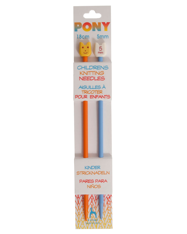 Pony Children's Knitting Needles 18cm 5mm P61661