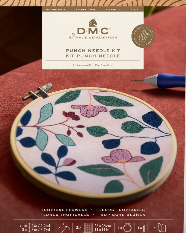 DMC Punch Needle Kit Tropical Flowers PN011K
