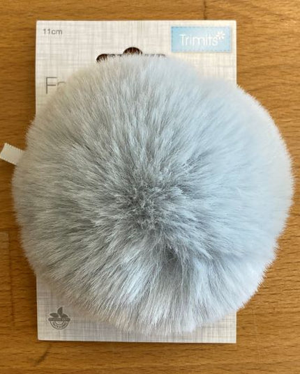 Pompom Faux Fur Blue 11cm TTPOM12LTBLU