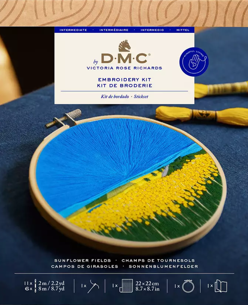 DMC Embroidery Kit Sunflower FieldsTB195