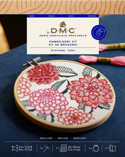 DMC Embroidery Kit Dahlias TB198