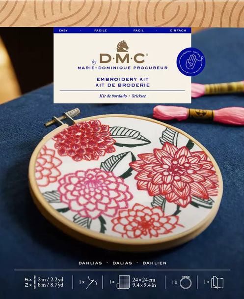 DMC Embroidery Kit Dahlias TB198