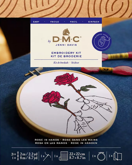 DMC Embroidery Kit Rose In Hands TB210