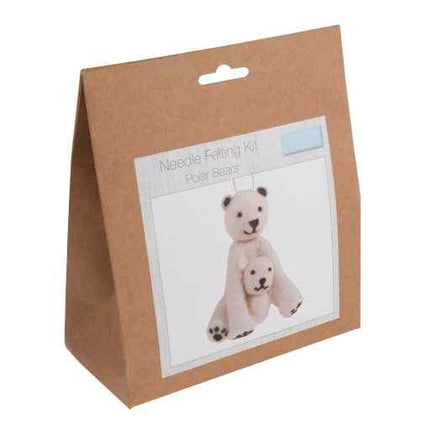 Make Your Own Needle Felting Kit - Polar Bears