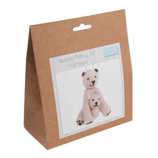 Make Your Own Needle Felting Kit - Polar Bears