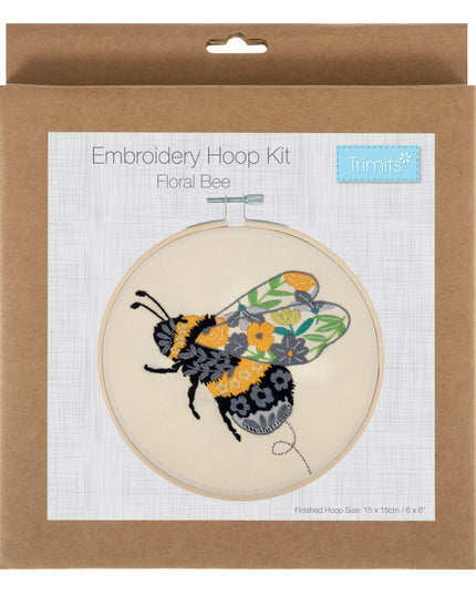 Trimits Embroidery Hoop Kit Floral bee
