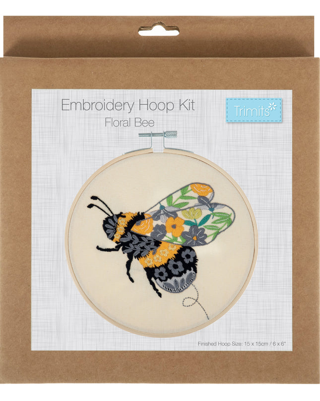 Trimits Embroidery Hoop Kit Floral bee
