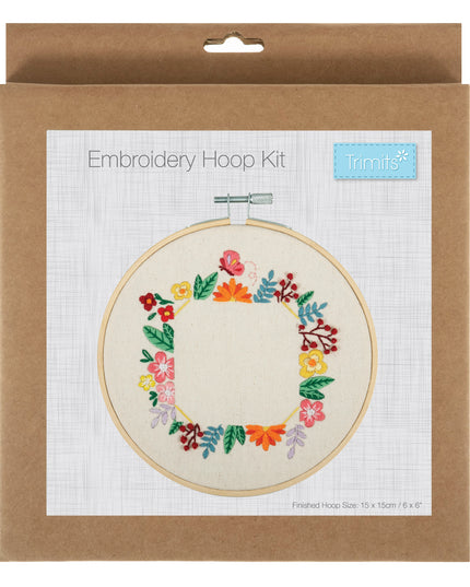 Trimits Embroidery Hoop Kit Floral Photo Frame
