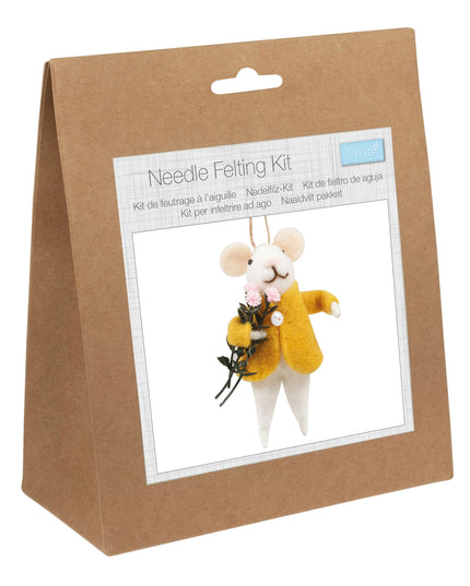 Make Your Own Needle Felting Kit - Flower Mouse