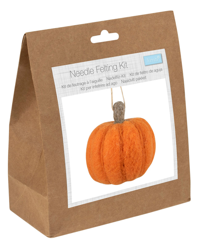 Make Your Own Needle Felting Kit - Pumpkin
