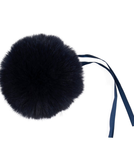 Pompom Faux Fur Navy 11cm TTPOM12NAV