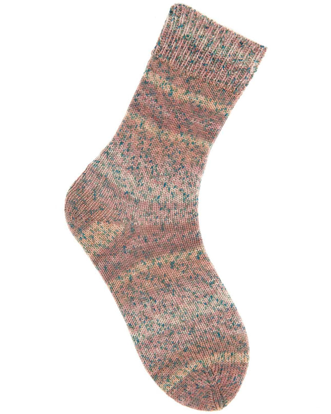 Rico Socks Sprinkly Stripey 4Ply Rose 02
