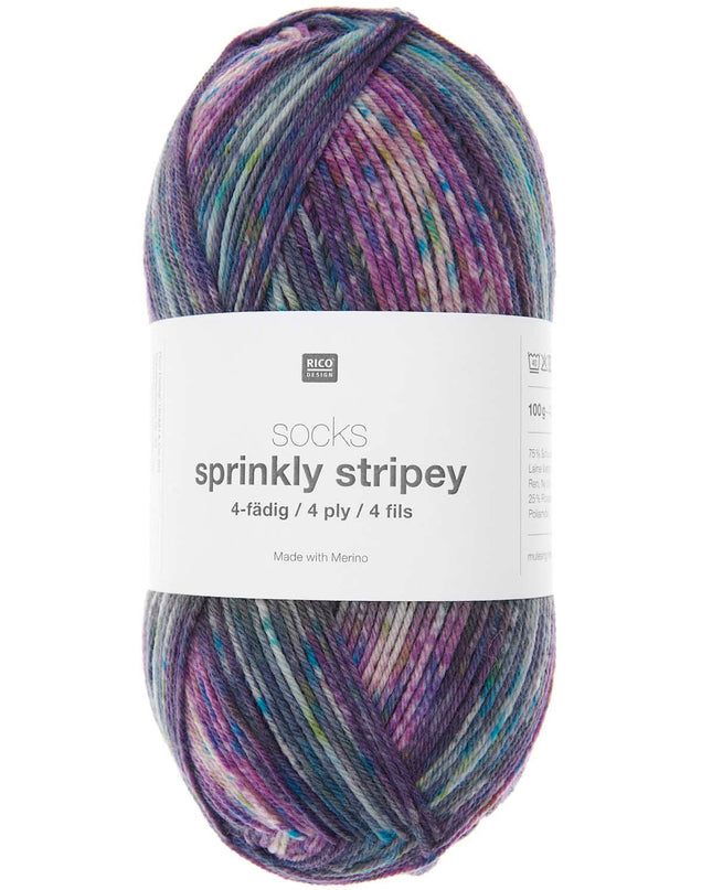 Rico Socks Sprinkly Stripey 4Ply Sphere 05