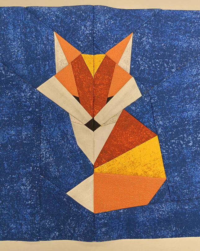 Introduction to foundation paper piecing: Mr Foxy : Monday 12th  October 2026