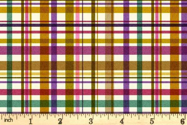 Fabric Flax and Fibres CHECKS