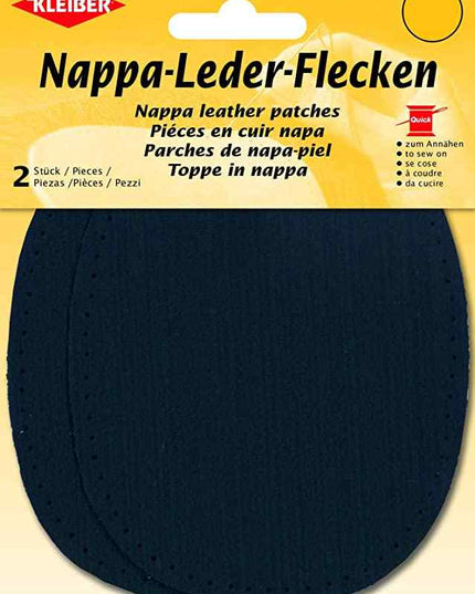 Nappa leather patches Dark Blue 85006