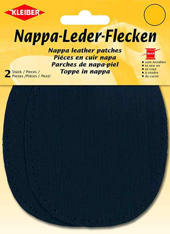 Nappa leather patches Dark Blue 85006