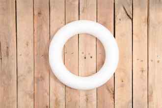 Polystyrene Half Ring Wreath 25cm
