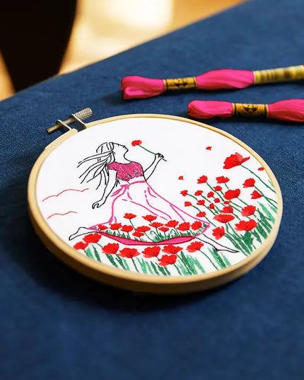 DMC Embroidery Kit Romantic Poppies TB249