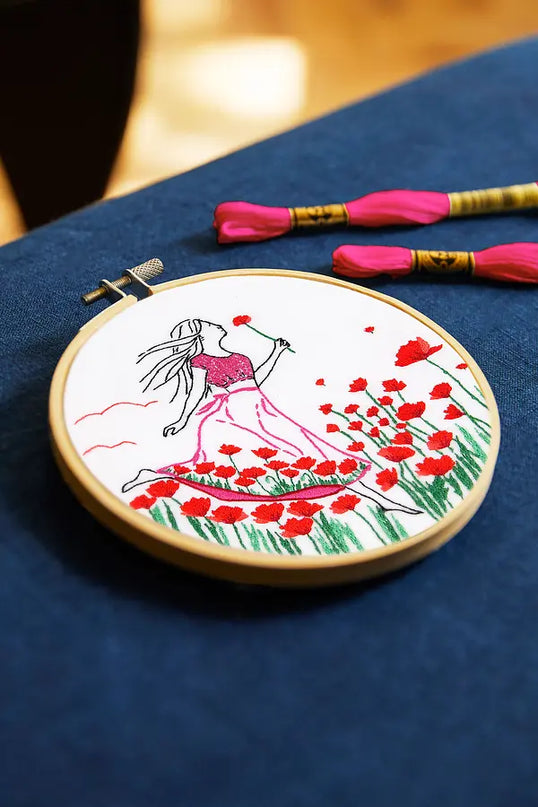DMC Embroidery Kit Romantic Poppies TB249
