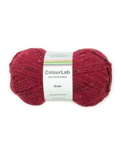 WYS ColourLab Aran Tweed Cherry Red 1184