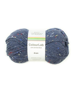 WYS ColourLab Aran Tweed Cosmic Navy 1181
