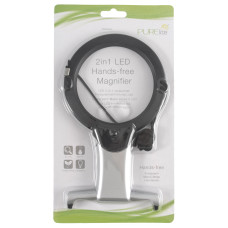 Hands free magnifier with LED Light